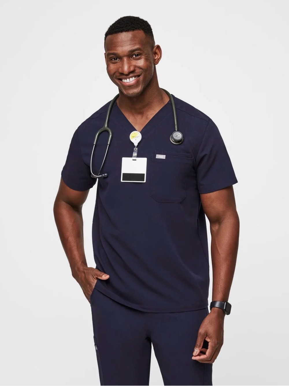 Men’s Large Navy FIGS Scrub Set NEW